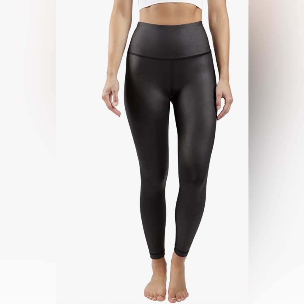 90 Degree By Reflex XL Shiny Black Leggings